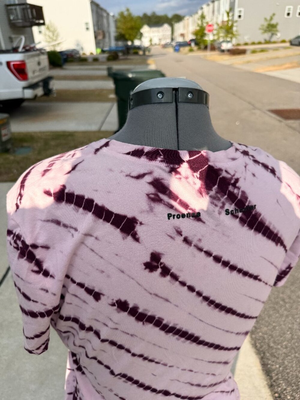 Proenza Schouler White Label Tie-Dye Tee - Pink & Wine